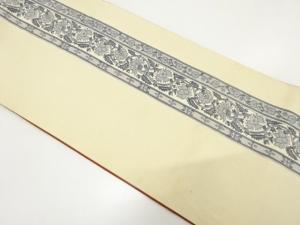 アンティーク　花唐草模様袋帯（材料）